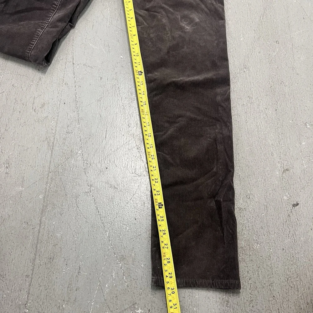 AG Adriano Goldschmied Tellis Corduroy Pants Women's 32x30 Slim Fit Brown Casual